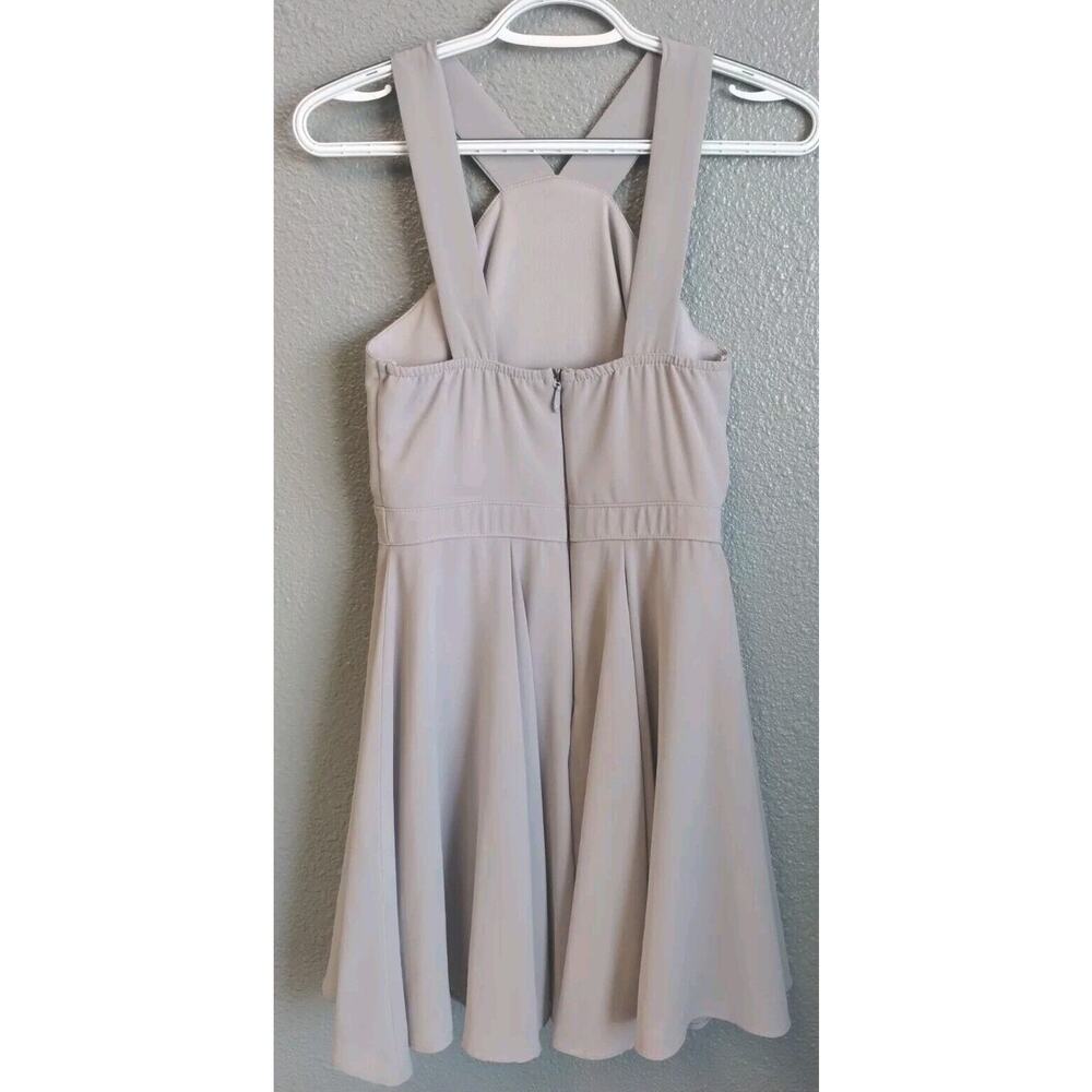 Lulu's Forevermore Gray Halter Skater Dress Size XSmall - Picture 3 of 16